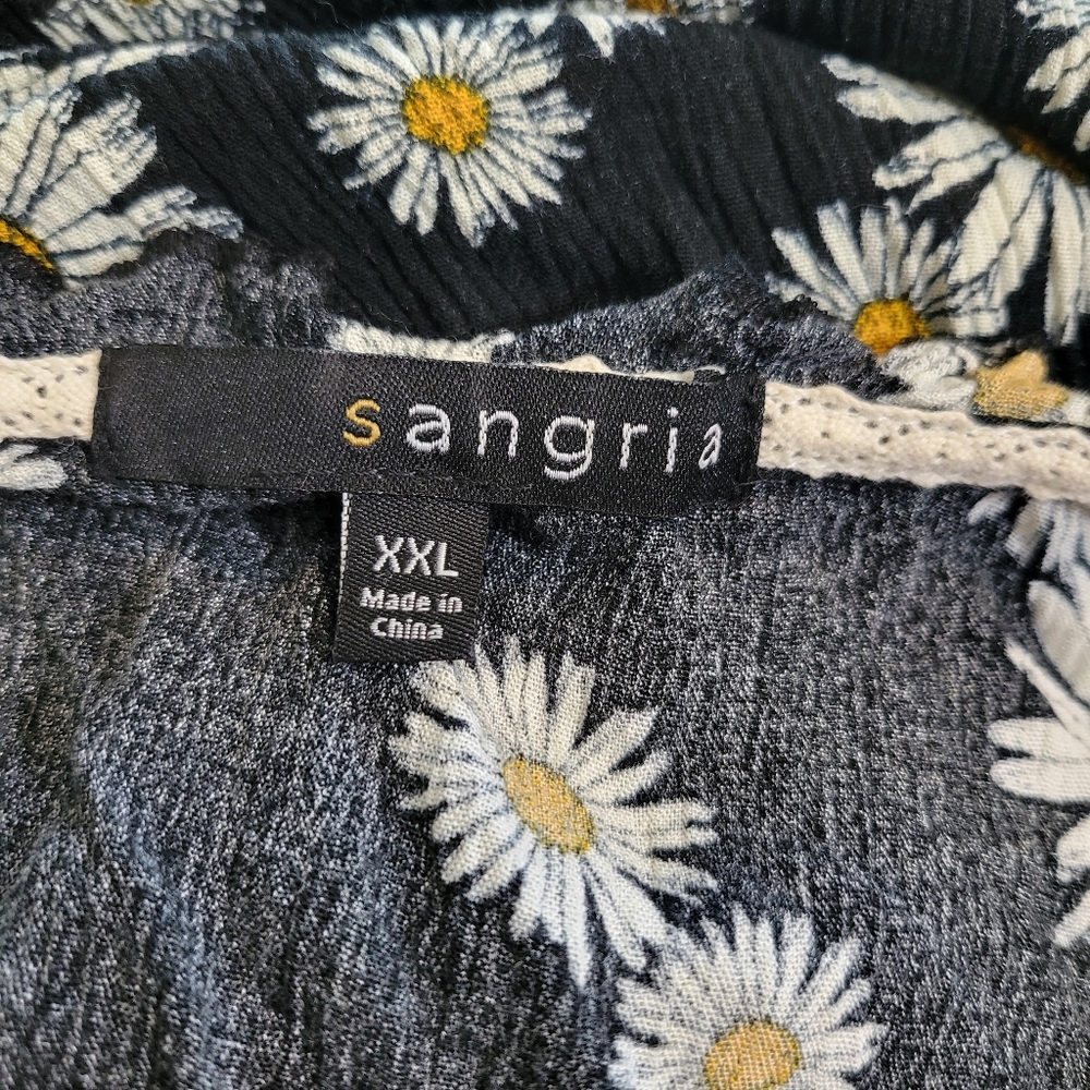 Sangria Daisy Floral Print Ruffle Dress Plus XXL - Picture 6 of 7